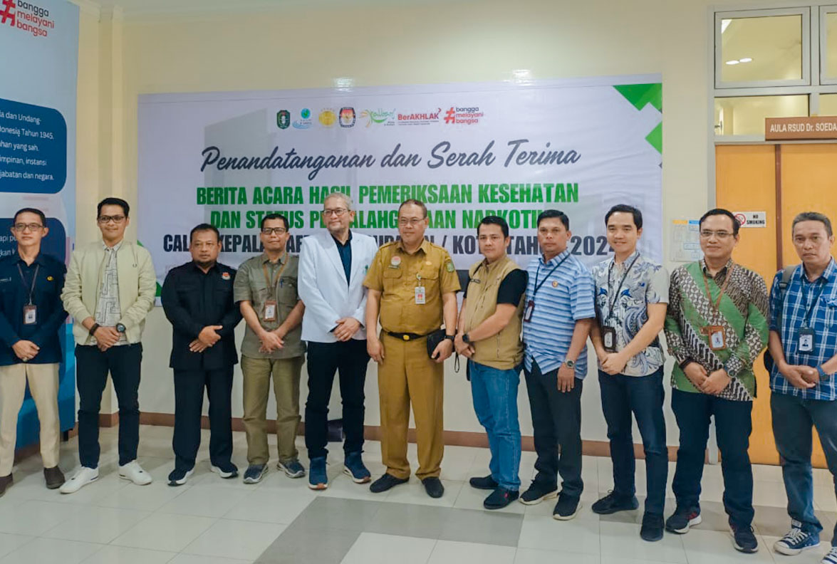 Tiga Cabup dan Cawabup Dinyatakan Sehat Jasmani dan Rohani Tanpa Narkotika