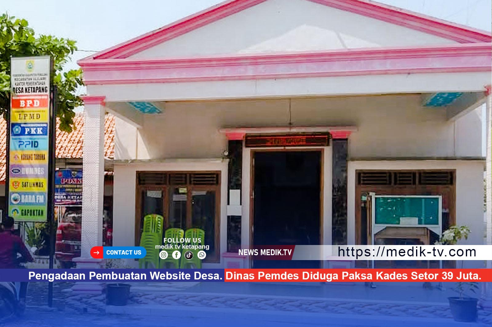 Pengadaan Pembuatan Website Desa. Dinas Pemdes Diduga Paksa Kades Setor 39 Juta.