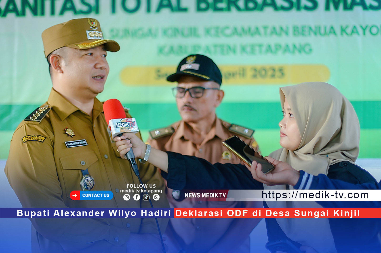Bupati Alexander Wilyo Hadiri Deklarasi ODF di Desa Sungai Kinjil