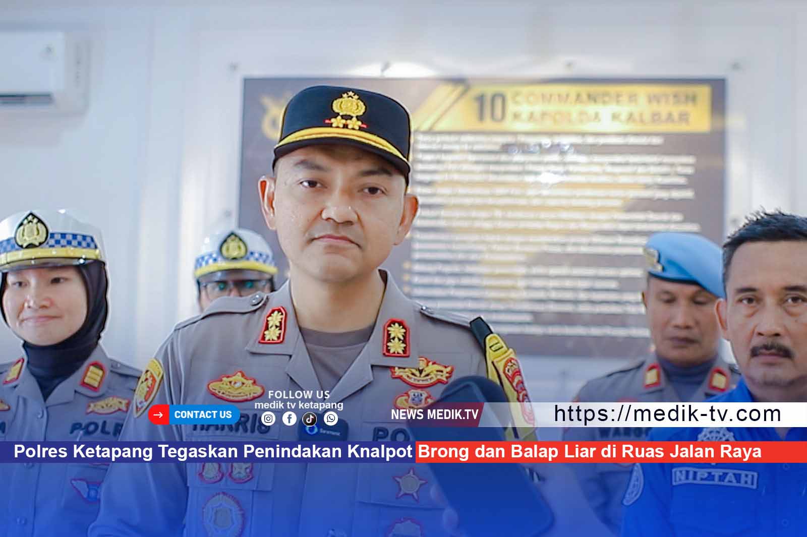 Polres Ketapang Tegaskan Penindakan Knalpot Brong dan Balap Liar di Ruas Jalan Raya