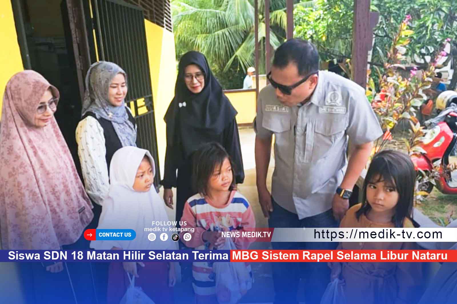 Siswa SDN 18 Matan Hilir Selatan Terima MBG Sistem Rapel Selama Libur Nataru