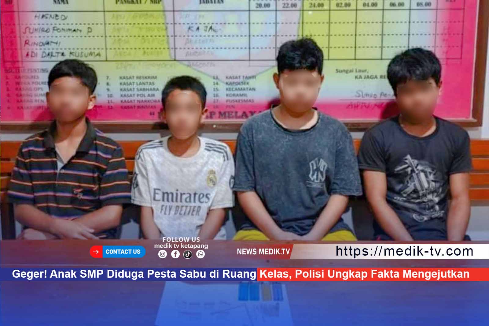 Geger! Anak SMP Diduga Pesta Sabu di Ruang Kelas, Polisi Ungkap Fakta Mengejutkan
