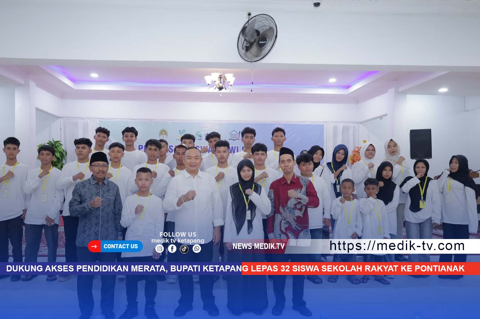 Dukung Akses Pendidikan Merata, Bupati Ketapang Lepas 32 Siswa Sekolah Rakyat ke Pontianak