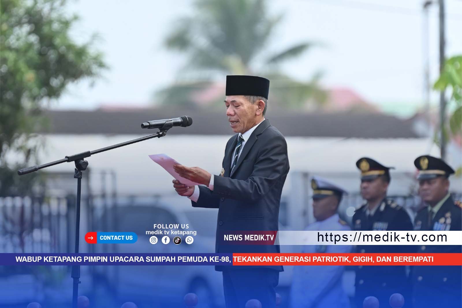 Wabup Ketapang Pimpin Upacara Sumpah Pemuda ke-98, Tekankan Generasi Patriotik, Gigih, dan Berempati